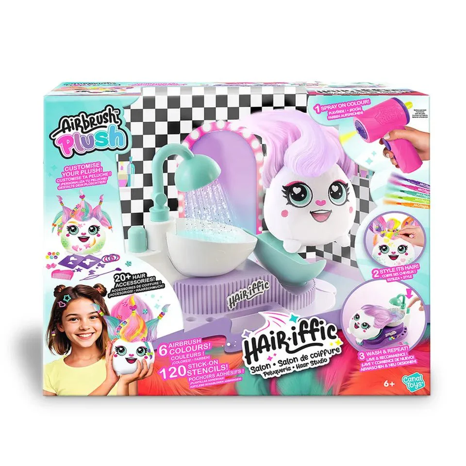 Canal Toys Airbrush Plush - Hair-iffic Hair Style Salon AIR044 - Image 8