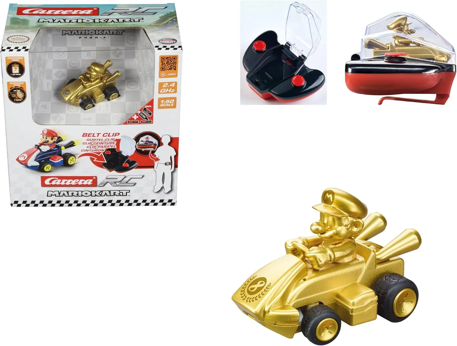 Carrera Mario Kart Mini RC Mario - Gold - Image 2