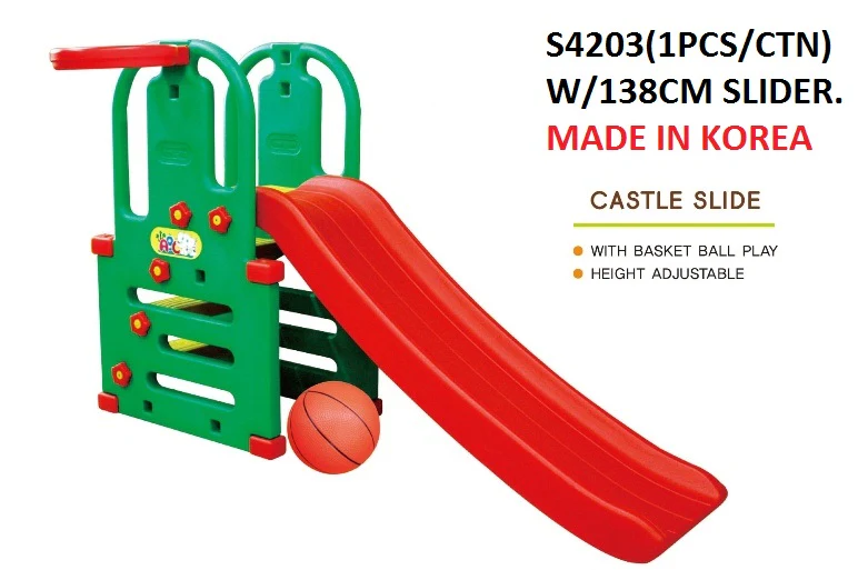 Castle Slide with Basket Ball Play