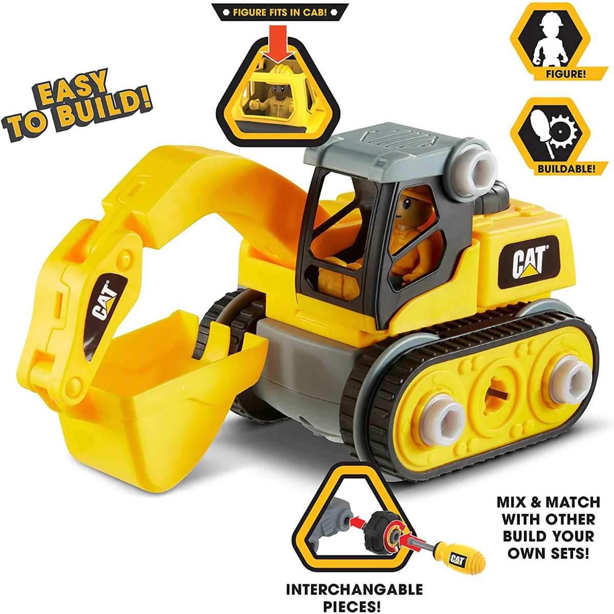 CAT Build Your Own Vehicle Junior Crew Excavator 80903 - Image 4