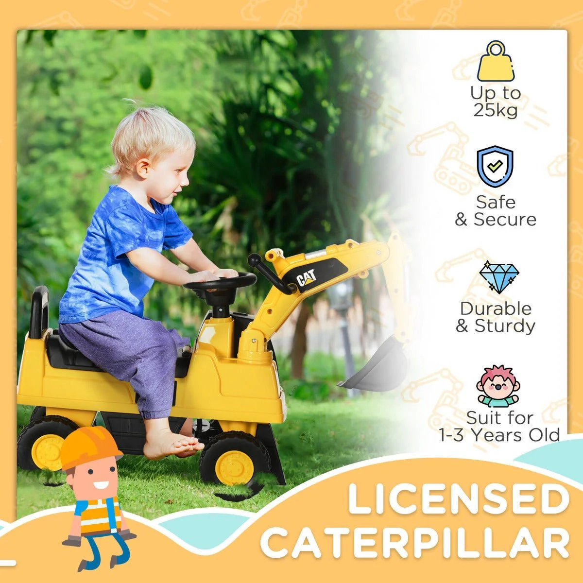 CAT Excavator Ride On Car LB-662 - Image 3