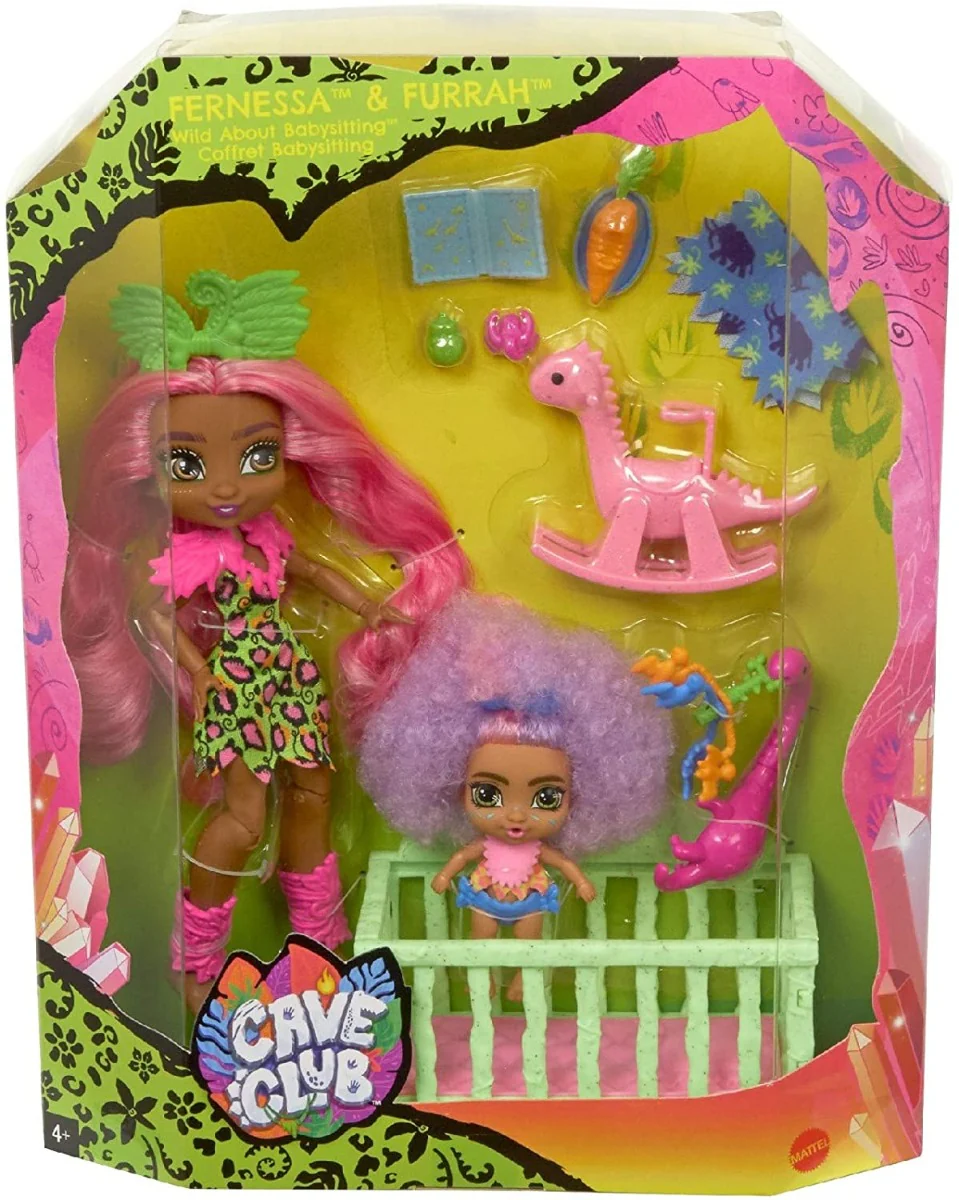 Cave Club Wild About Babysitting Playset with 2 Dolls and Accessories - GNL92 - Image 6