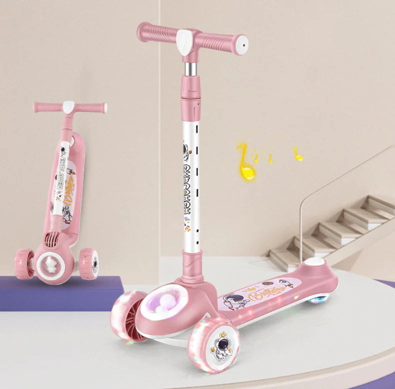 Child Scooter with Music Pink Y-ST3107