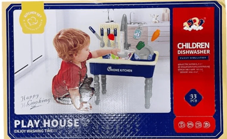 Children Dishwasher Playset 33pcs 1234-6D