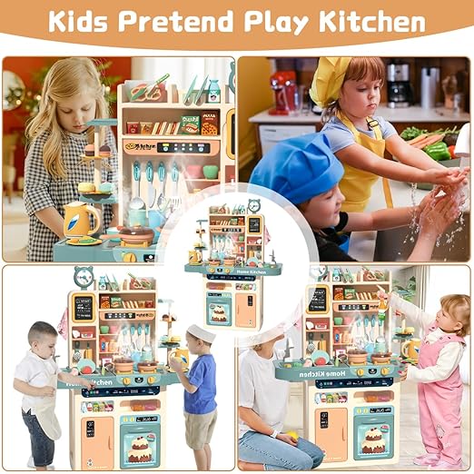 Children Music & Light Cooking Kitchen Play Set RX1800-1 - Image 4