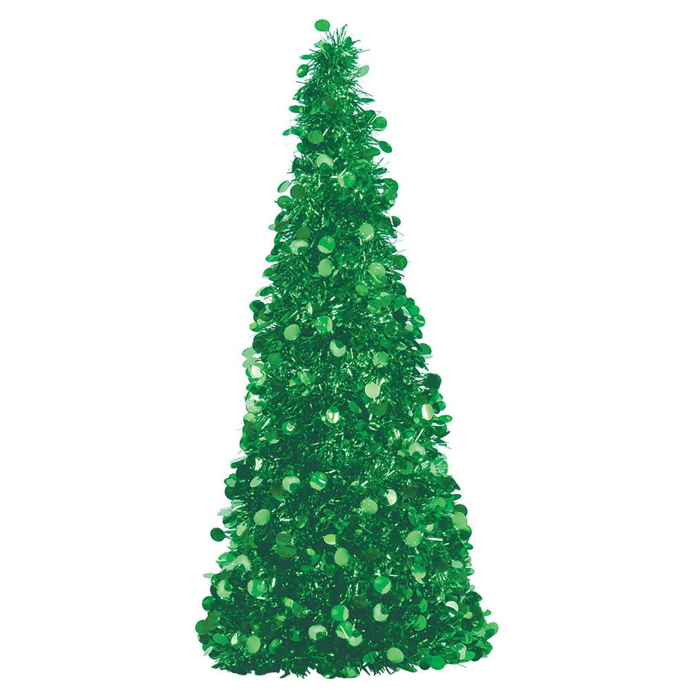 Christmas Green Tree Large Tinsel 240606