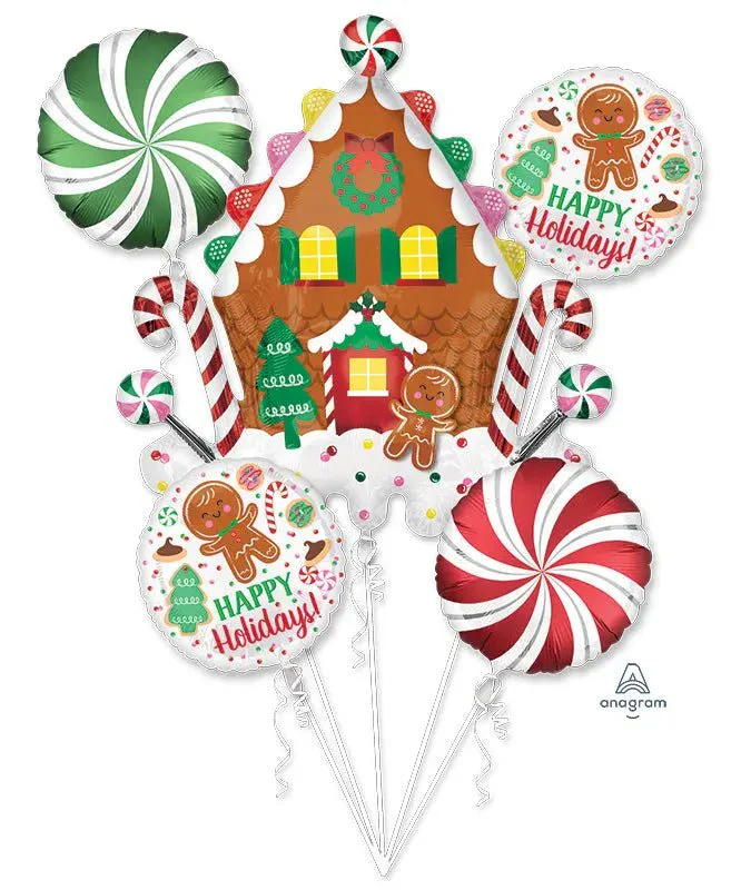 Christmas P75 Gingerbread House & Cookies Balloon Bouquet 4042801