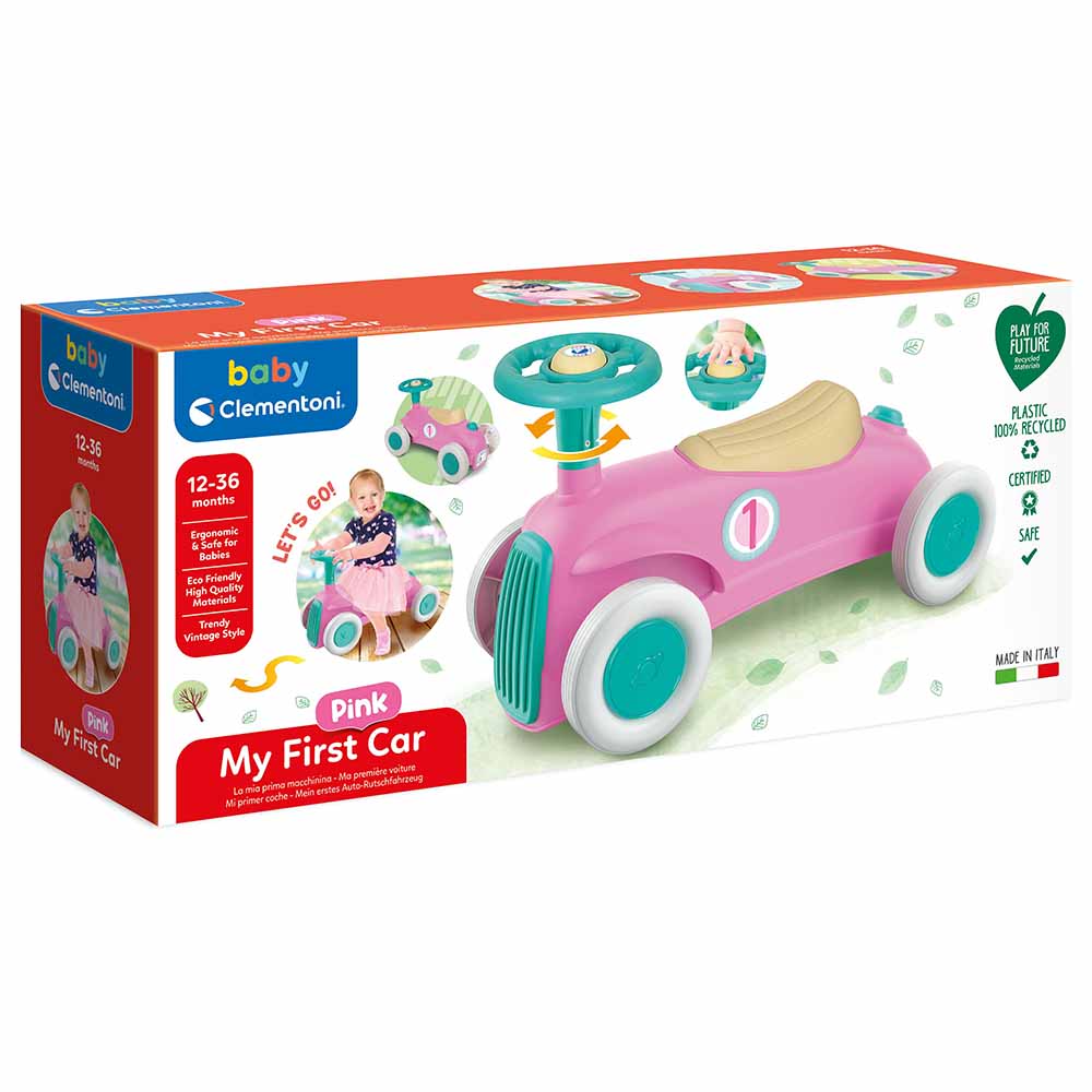 Clementoni Baby My first Ride On Car Pink 17455 - Image 4