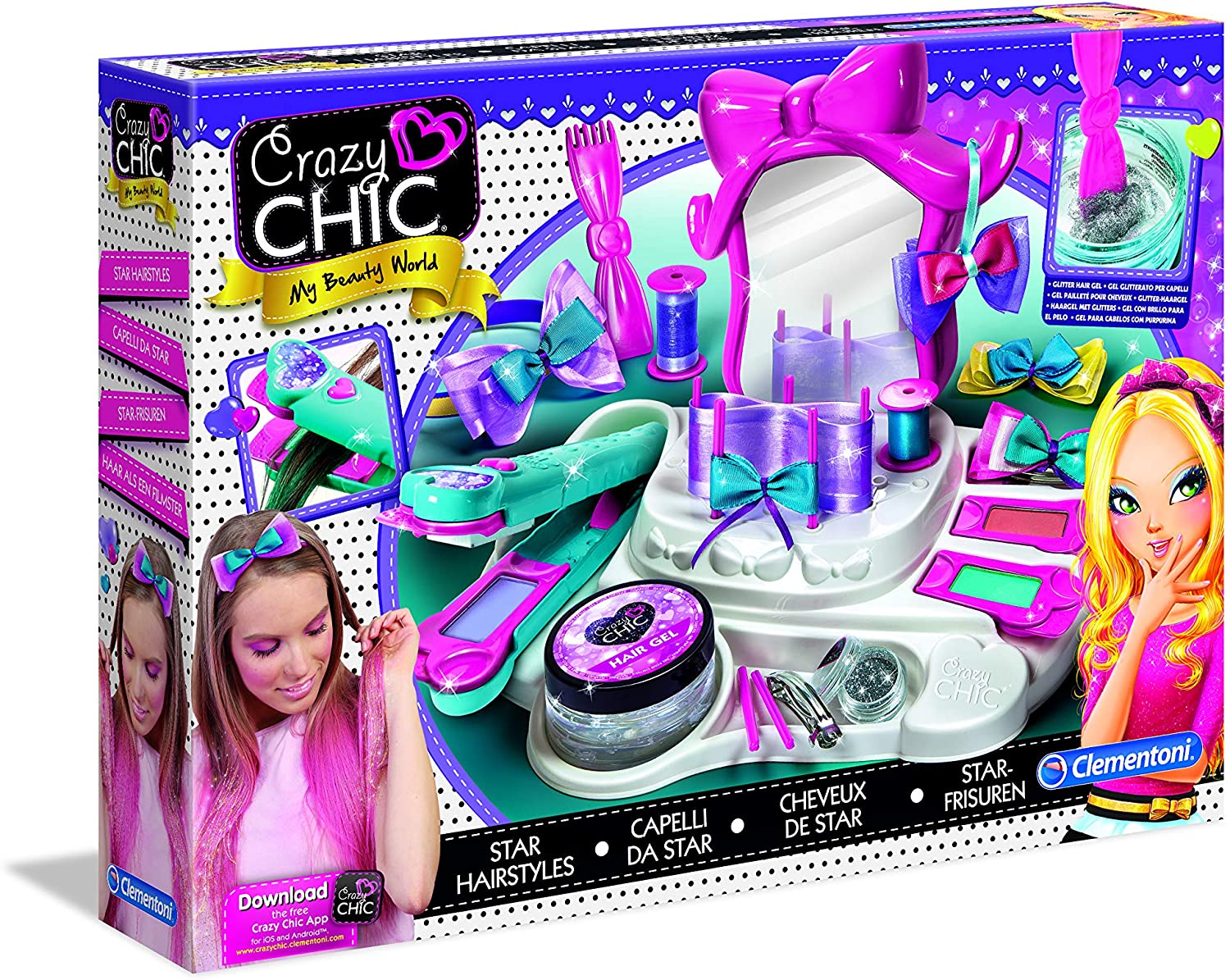 Clementoni Crazy Chic Star Hairstyle Lab with Accessories 15241 - Image 6
