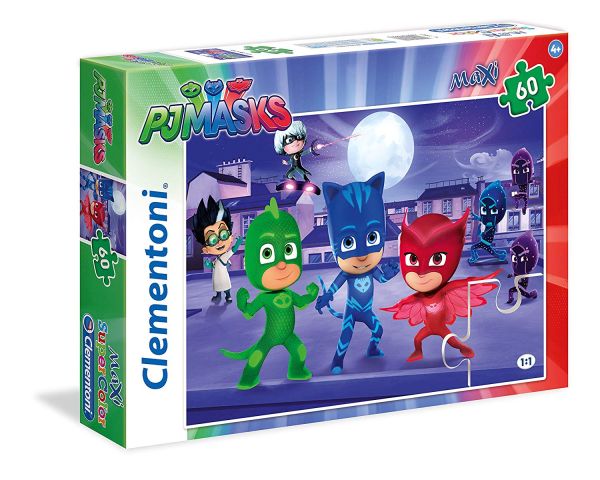 Clementoni Maxi Pj Masks 60-Pieces Puzzle, Multi-Colour
