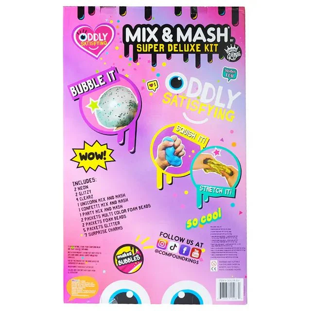 Compound Kings Mix & Mash Mega Deluxe Kit – Sensory Slime Set with Glitter, Foam Beads & 3D Glasses - Image 2