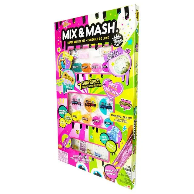 Compound Kings Mix & Mash Mega Deluxe Kit – Sensory Slime Set with Glitter, Foam Beads & 3D Glasses - Image 3