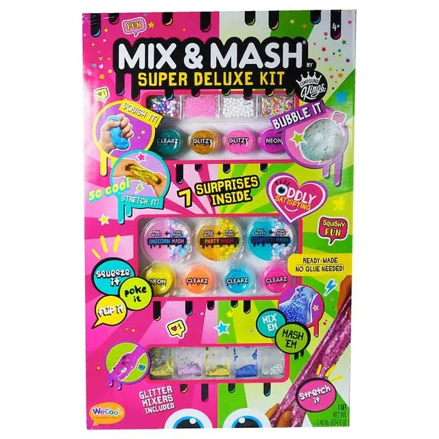 Compound Kings Mix & Mash Mega Deluxe Kit – Sensory Slime Set with Glitter, Foam Beads & 3D Glasses - Image 5