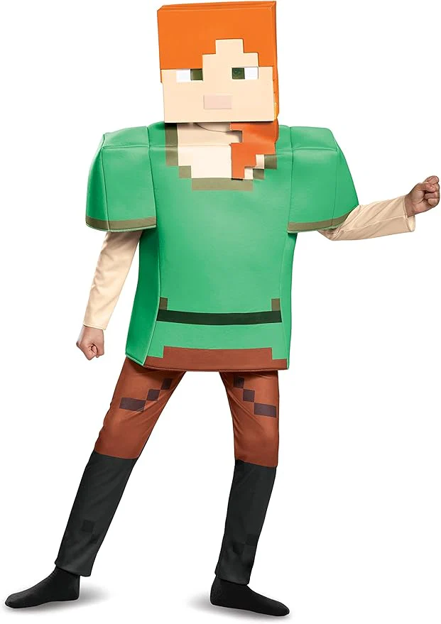 Costume Child Minecraft Alex Deluxe Dress Up 7-8 - Image 2