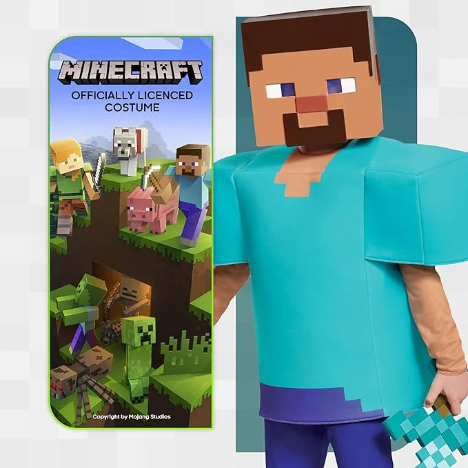 Costume Child Minecraft Creeper Deluxe Dress Up 7-8 - Image 7