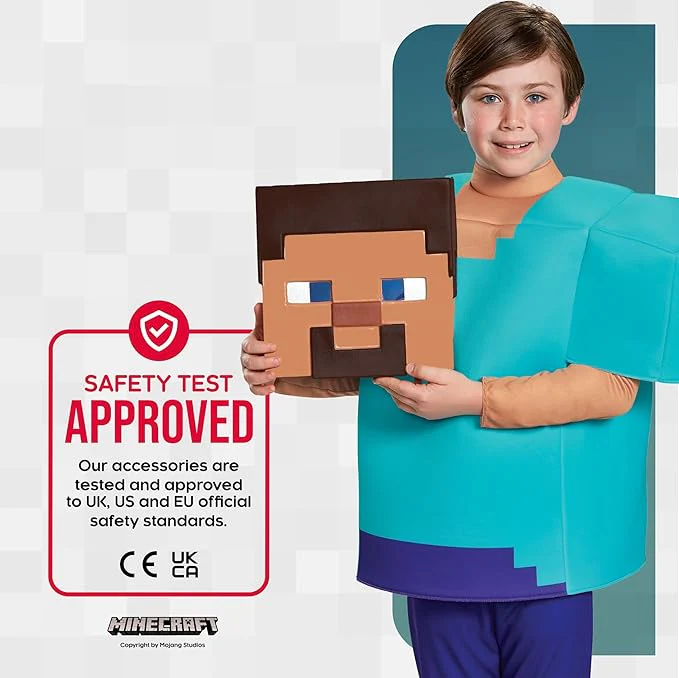 Costume Child Minecraft Steve Deluxe Dress Up 4-6 - Image 7