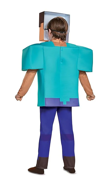 Costume Child Minecraft Steve Deluxe Dress Up 4-6 - Image 8