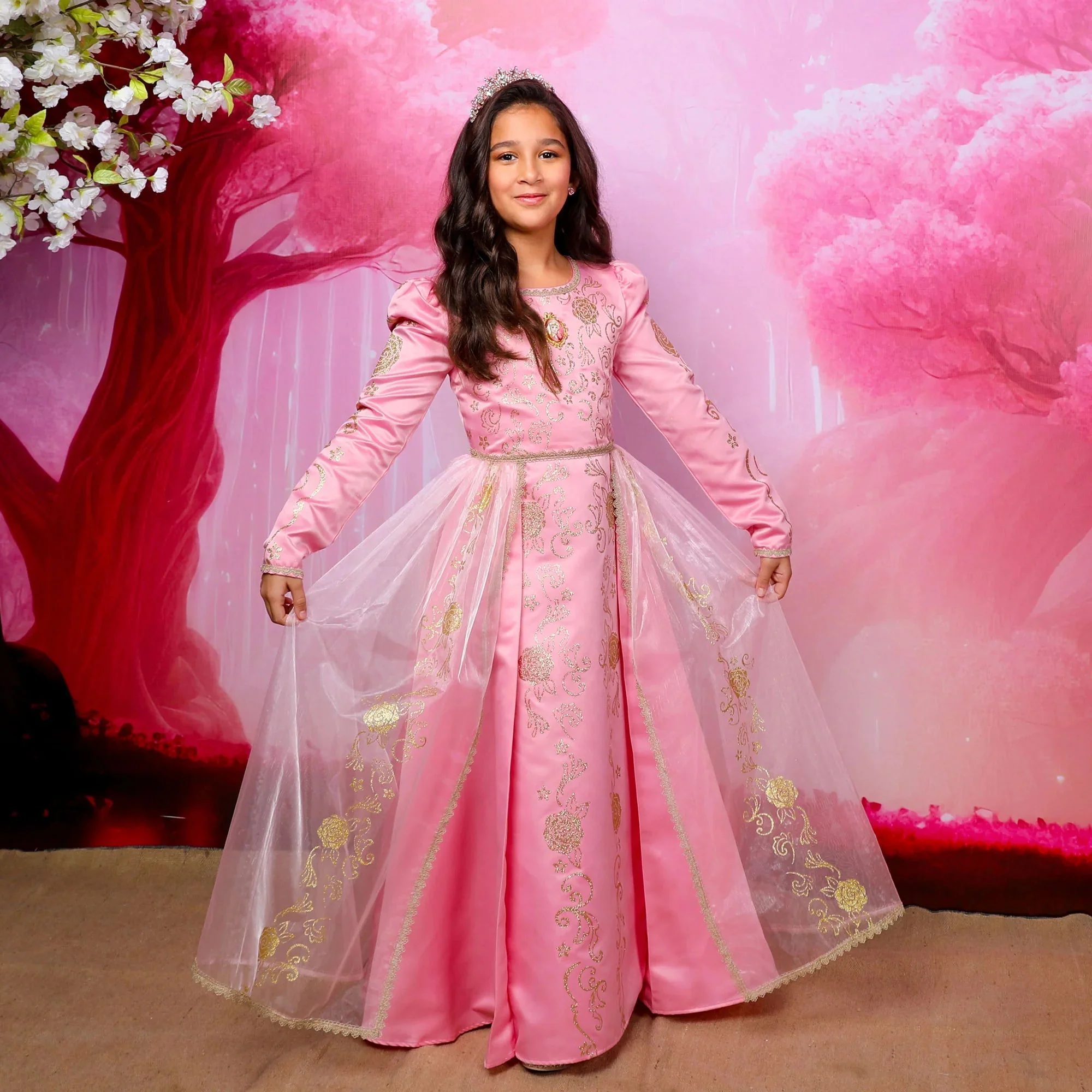 Costume Golden Princess Aurora Prestige Dress Up M 7-8