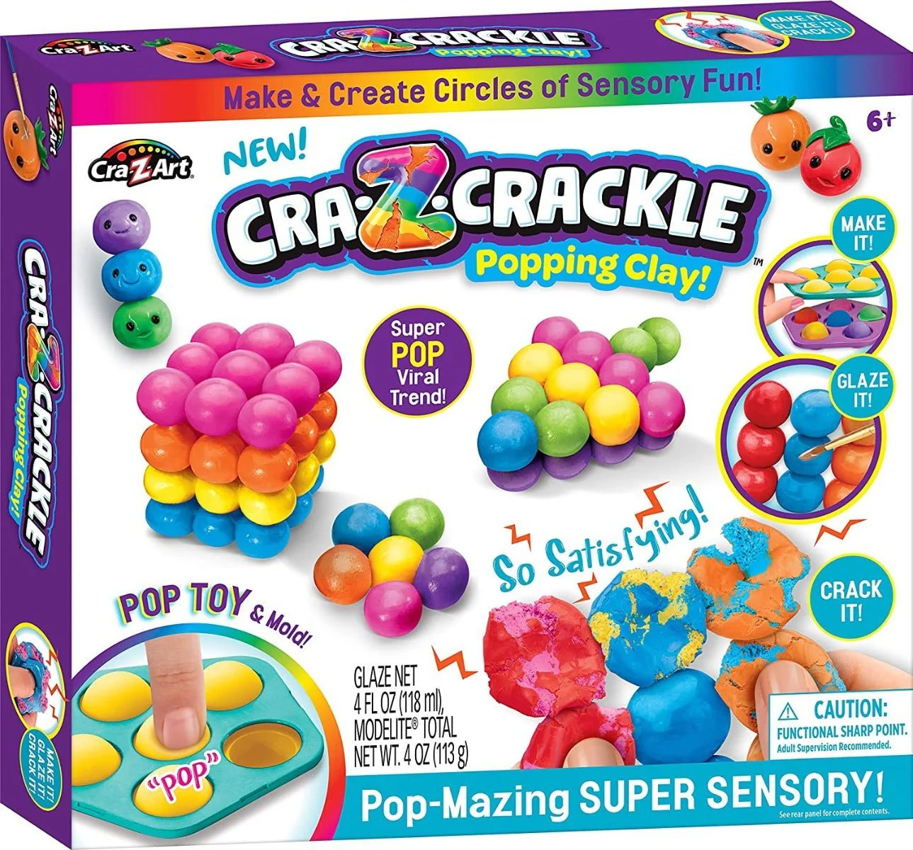 Cra-Z-Crackle Clay Pop-Mazing Super Sensory CA-25086