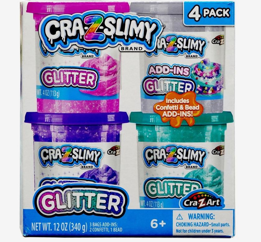 Cra-Z-Slimy Glitter 4pk CA-60021