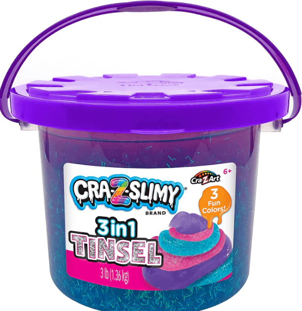 Cra-Z-Slimy Tricolor Tinsel Bucket CA-60005