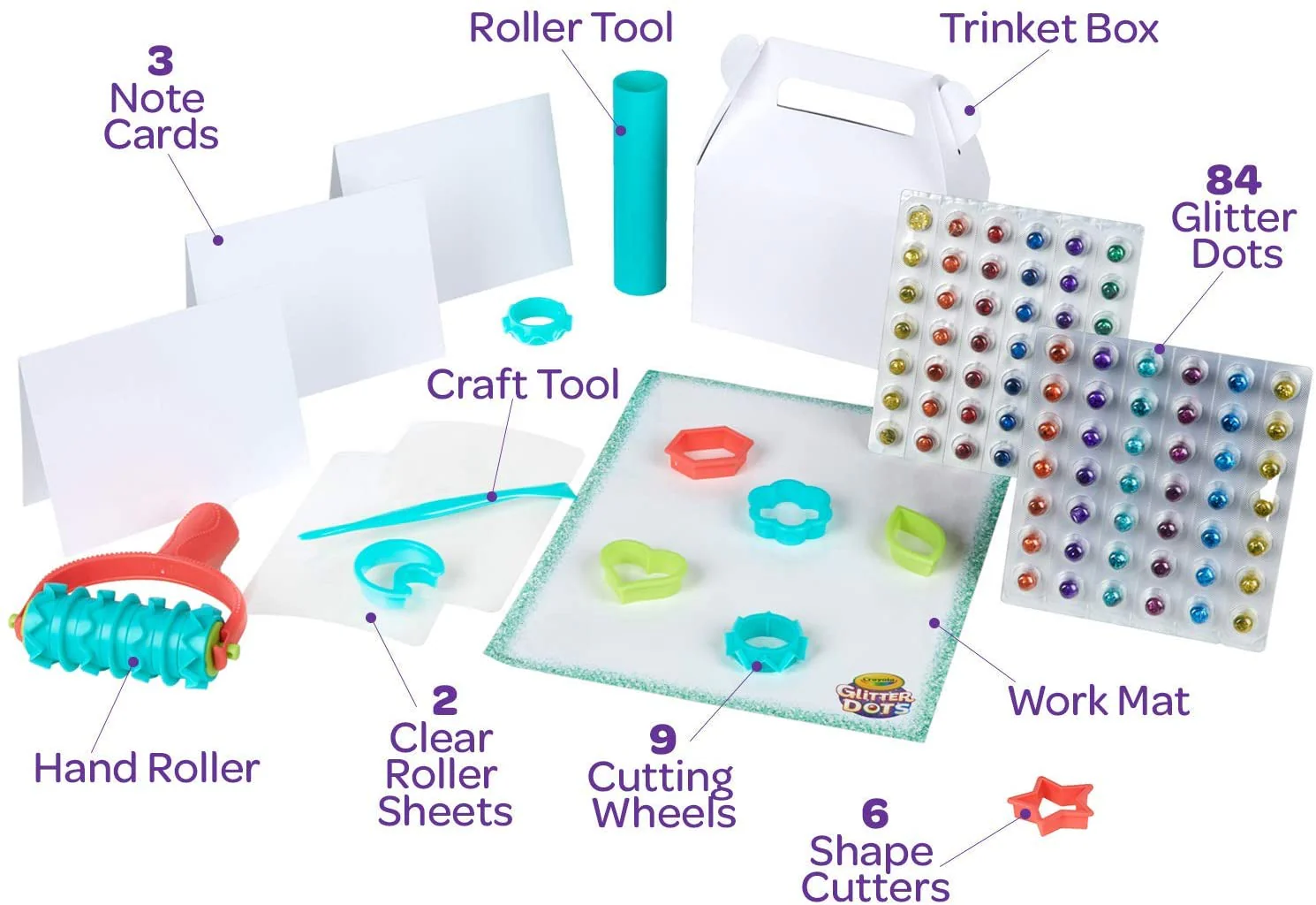 Crayola 106pc Glitter Dots Sparkle Station 04-0704 - Image 4