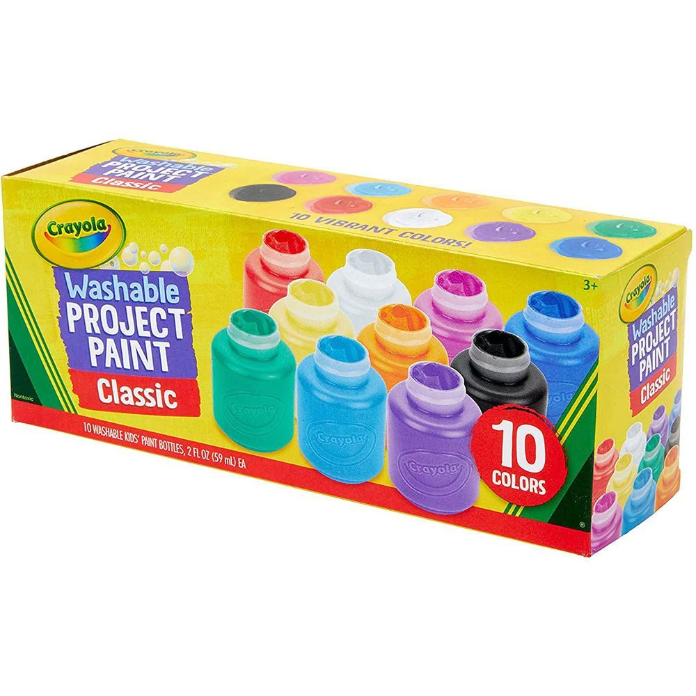 Crayola 10ct Washable Paint Set Classic Colors 54-1205