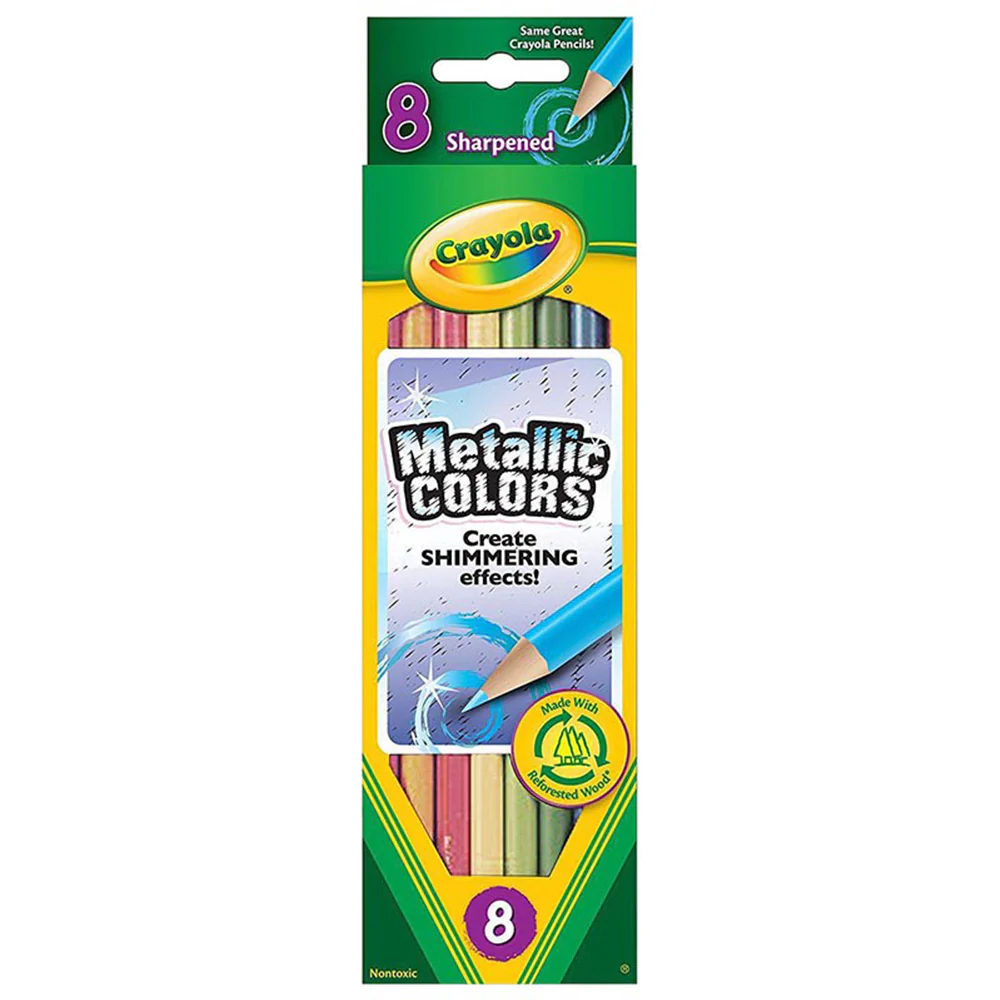 Crayola 8 Metallic Colored Pencils 68-3708