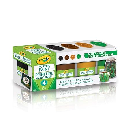 Crayola Acrylic Paint Set 4oz 4/Pkg-Earth 20-2008