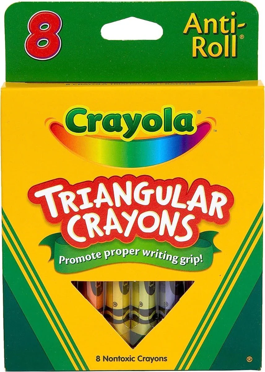 Crayola Anti-Roll Non-Toxic Triangular Crayon 8ct 52-4008