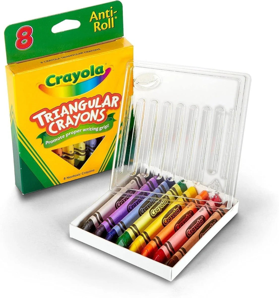 Crayola Anti-Roll Non-Toxic Triangular Crayon 8ct 52-4008 - Image 2