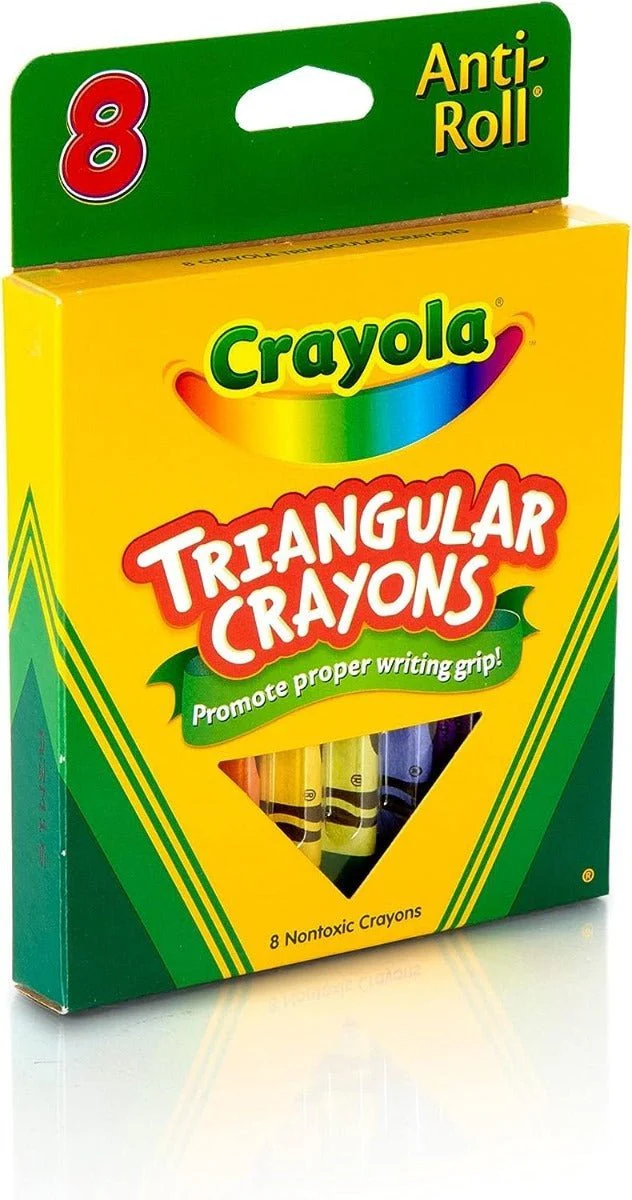 Crayola Anti-Roll Non-Toxic Triangular Crayon 8ct 52-4008 - Image 3