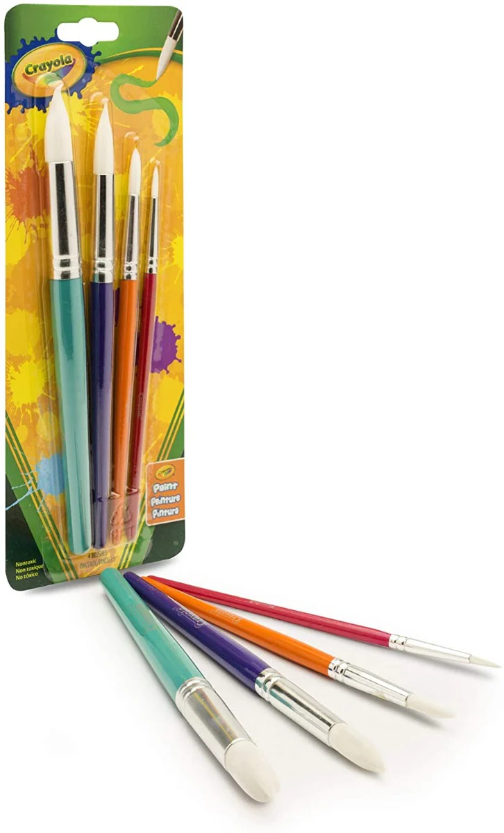 Crayola Big Paint Brushes Round Tips 4ct 05-3521