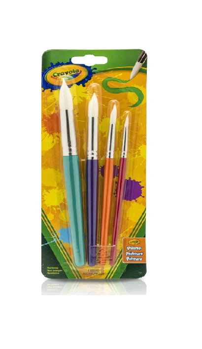 Crayola Big Paint Brushes Round Tips 4ct 05-3521 - Image 2