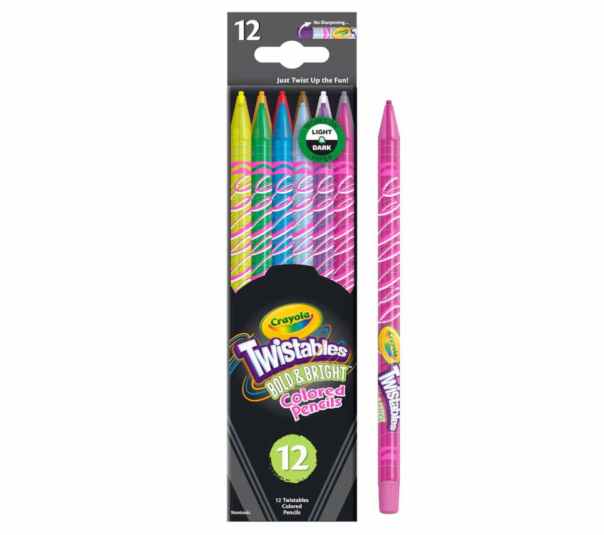 Crayola Bold & Bright Twistable Colored Pencils 12 count