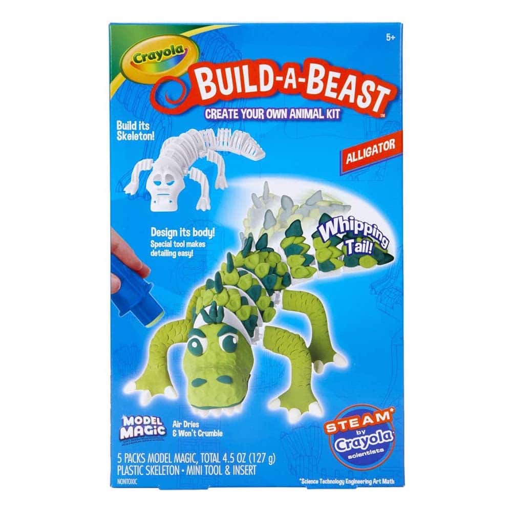 Crayola Build-A-Beast Model Magic Animal Kit Alligator 74-7342