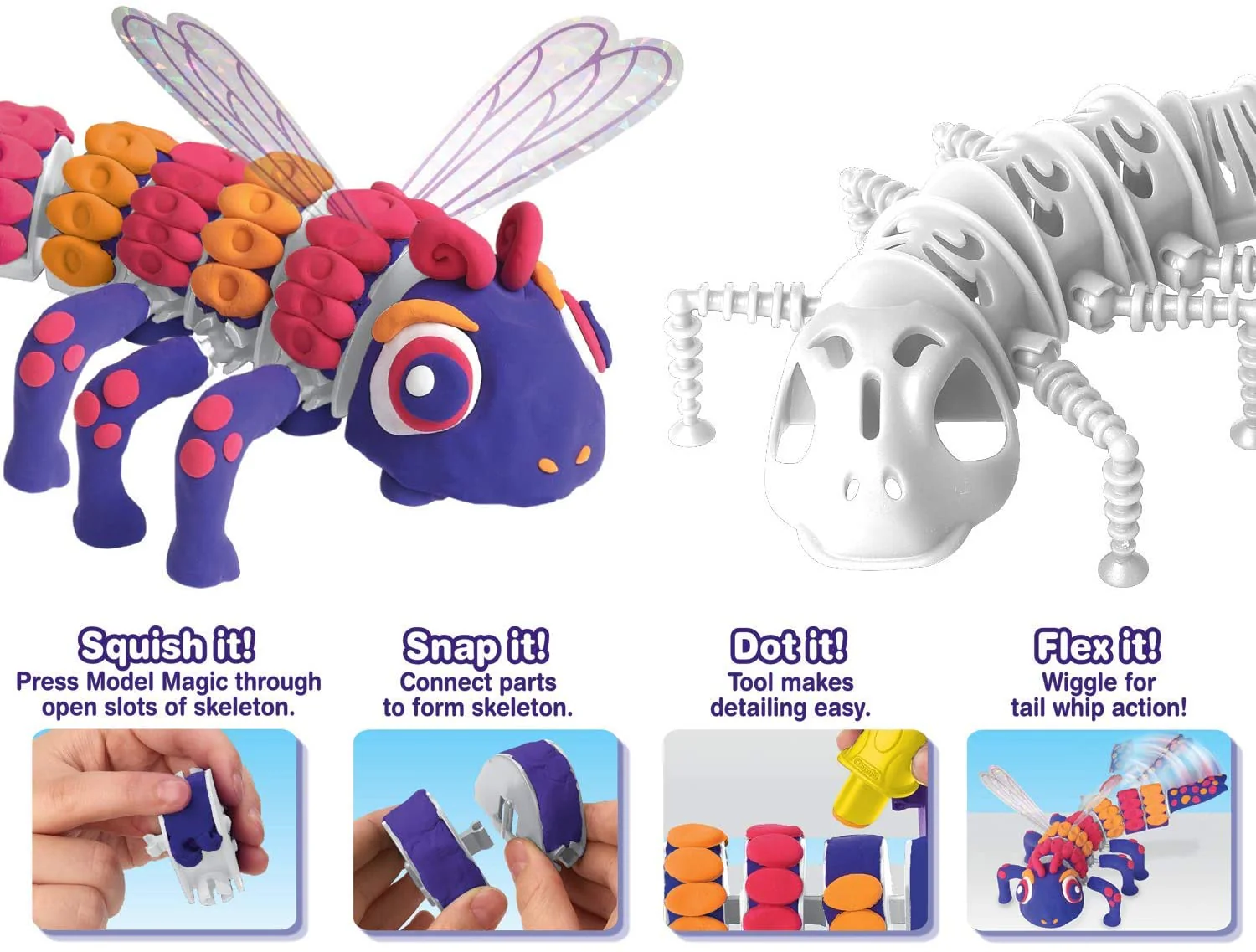Crayola Build-A-Beast Model Magic Animal Kit Dragonfly 74-7341 - Image 2