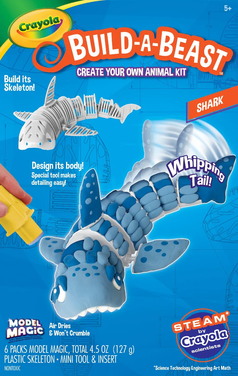 Crayola Build-A-Beast Model Magic Animal Kit Shark 74-7343