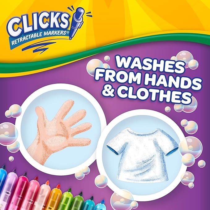 Crayola Clicks Retractable Markers - Bold Marker Point CY58-8373 - Image 6