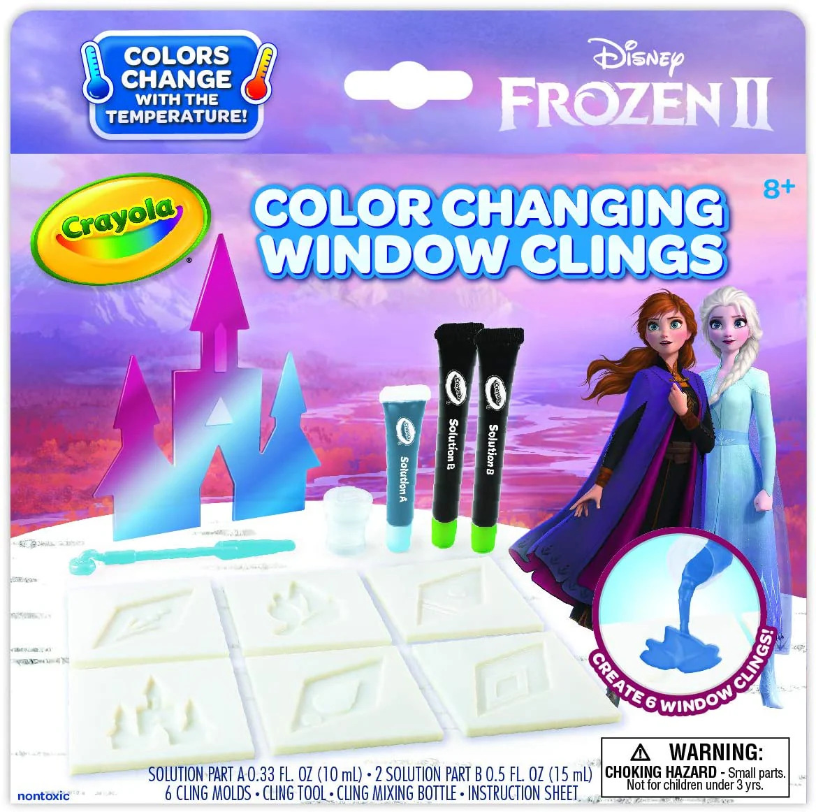 Crayola Color Changing Window Clings Frozen 2 23-2102 - Image 2