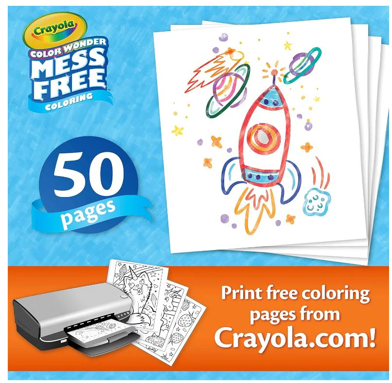 Crayola Color Wonder 50 Blank Coloring Pages - Image 2