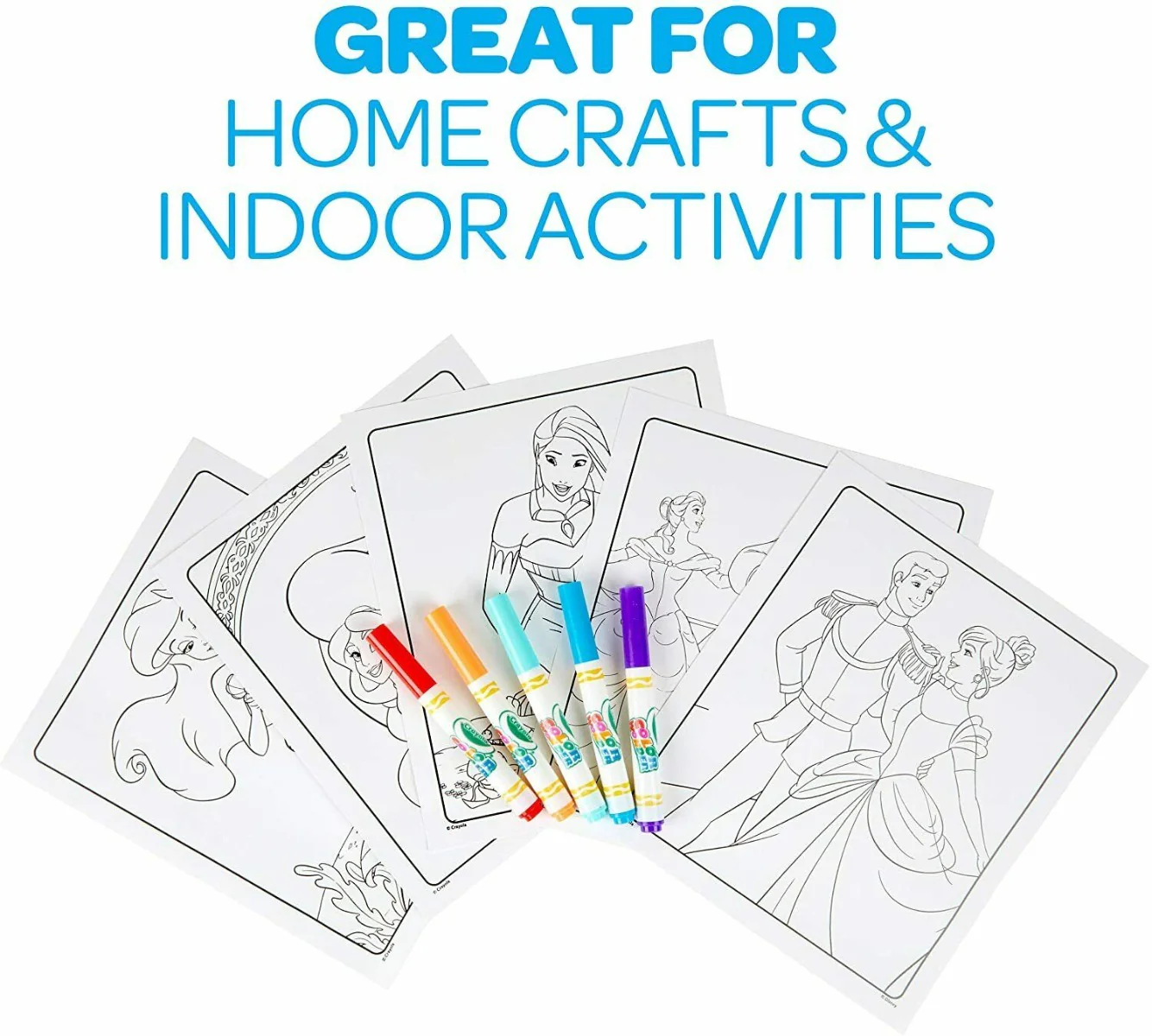 Crayola Color Wonder Coloring Pad & Markers Disney Princess CY75-7003 - Image 2