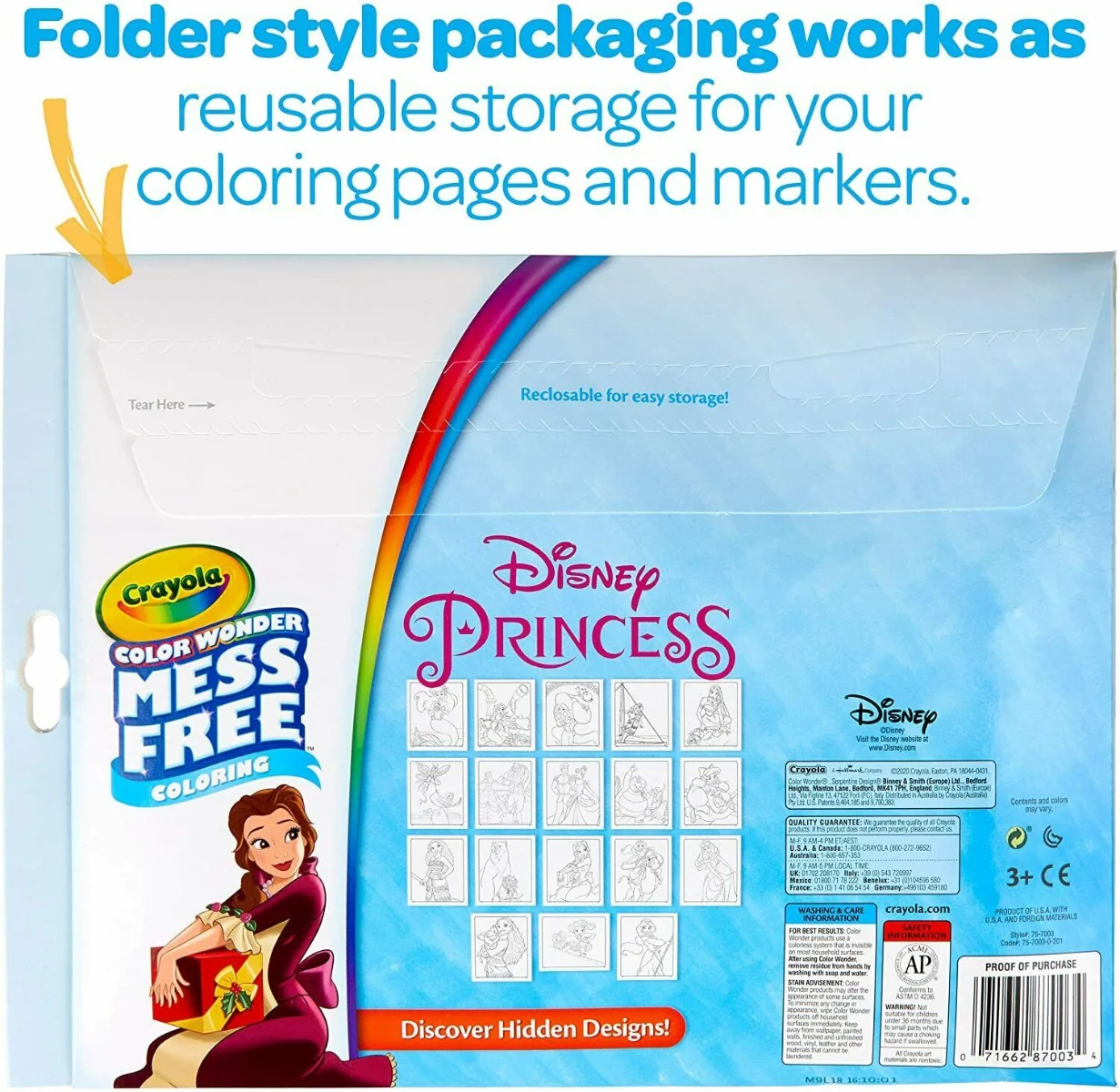 Crayola Color Wonder Coloring Pad & Markers Disney Princess CY75-7003 - Image 4