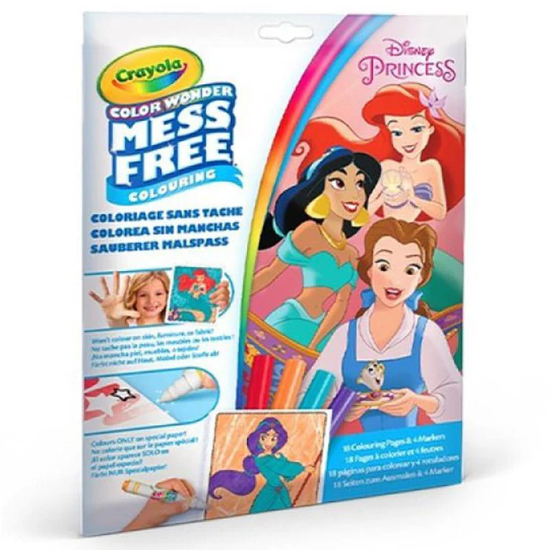 Crayola Color Wonder Mess Free Colouring Pad Disney Princess Without Smudges CY75-2813 - Image 2