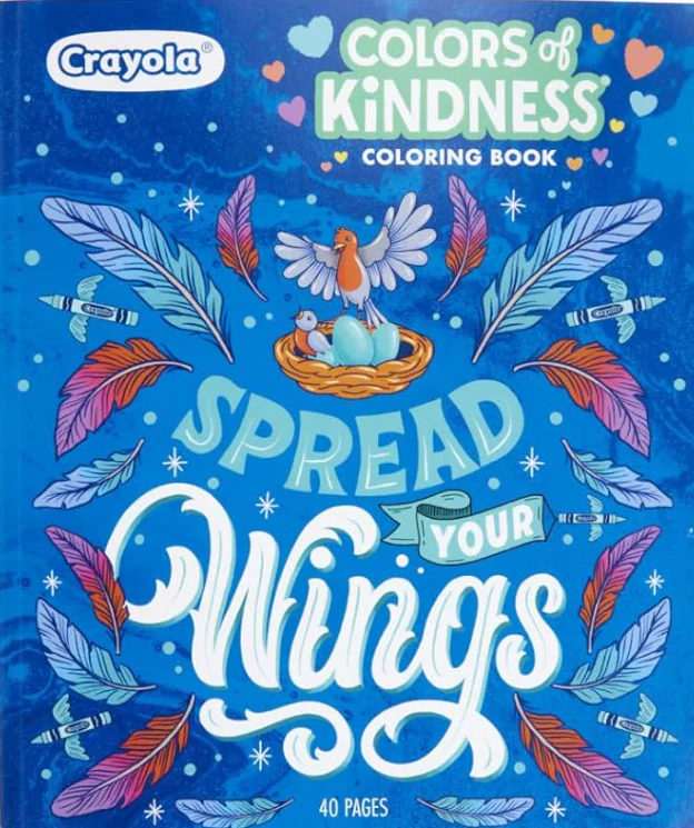 Crayola Colors of Kindness Spread Your Wings Adult Coloring Book CY04-2734