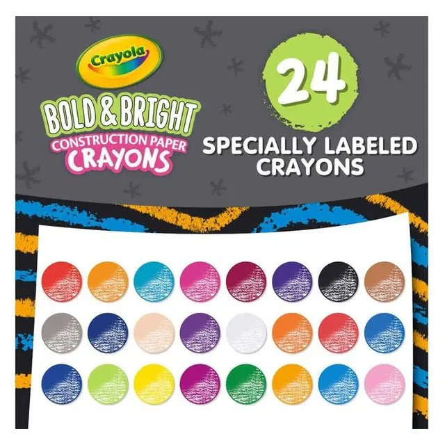 Crayola Colors Of The World 24ct Crayola Construction CY52-3463Paper Crayons - Image 5