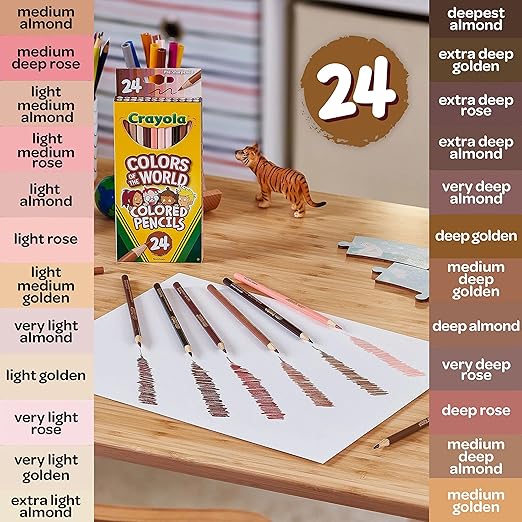 Crayola Colors Of The World 24ct Pencils CY68-4607 - Image 8