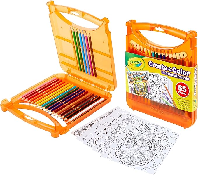 Crayola Create & Color with Colored Pencils Kit 65pcs CY04-0376 - Image 3