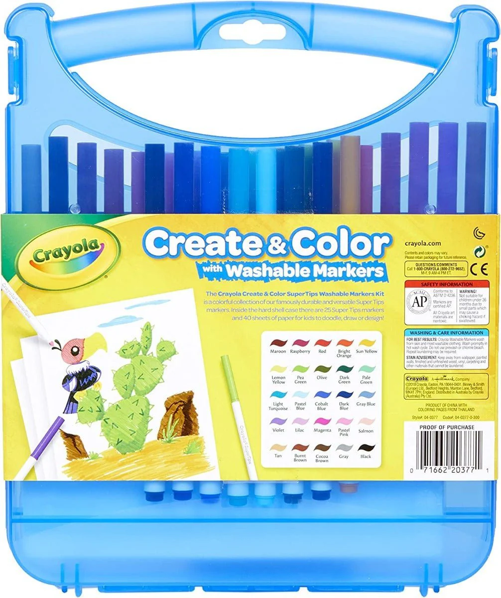 Crayola Create & Color With Washable Markers 65pcs 04-0377
