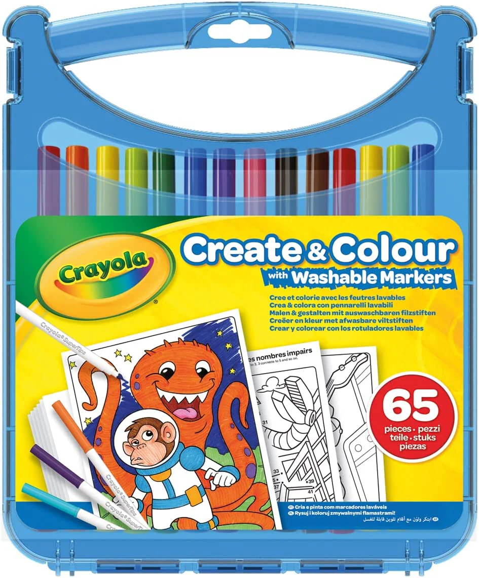 Crayola Create & Color With Washable Markers 65pcs 04-0377 - Image 5
